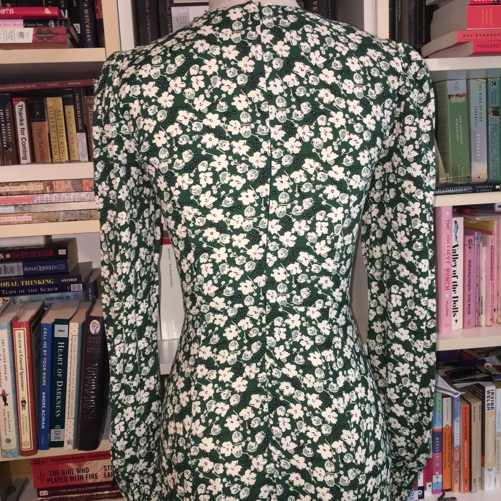 Reformation Wallflower Floral Green Long Sleeve Dress - Picture 7 of 10